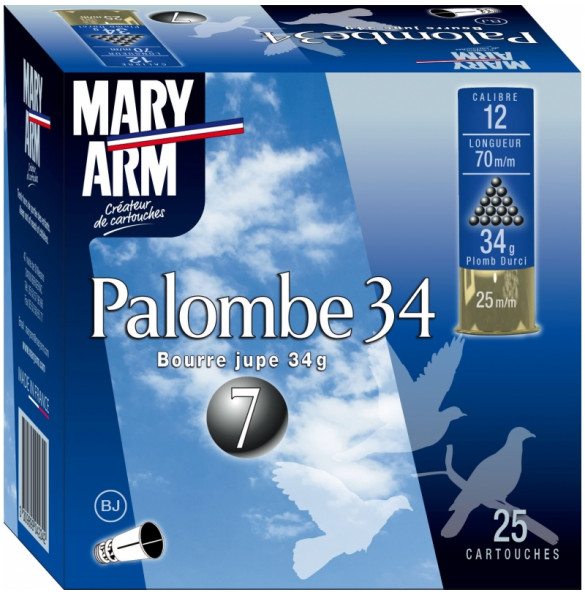 CARTOUCHES MARY ARM -  PALOMBE 34 BJ - CAL. 12/70 - n°5