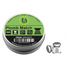 PLOMBS 4.5MM - TETE PLATE-  MATCH - X500