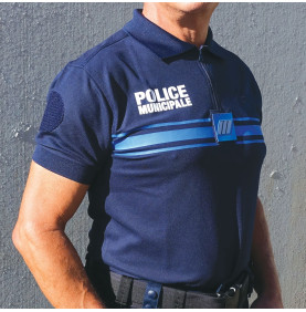 POLO POLICE MUNICIPALE MANCHES COURTES COOLDRY®