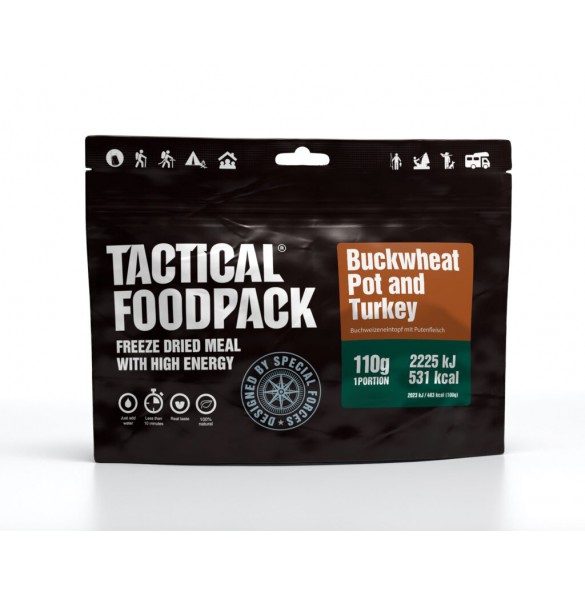 Tactical Foodpack Repas Outdoor Pot de sarrasin et dinde