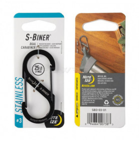MOUSQUETON S-BINER DUAL CARABINER STAINLESS - NITE IZE - TAILLE 3