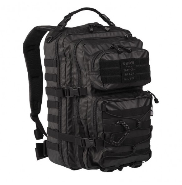 SAC A DOS ASSAULT PACK TACTICAL -  MILTEC - PVC - NOIR GRAND