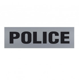 BANDE PATRO POLICE - RETRO REFLECHISSANT - FOND GRIS - 3X10CM