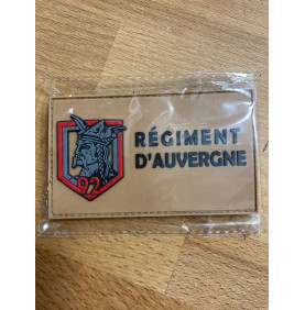 PATCH PVC - REGIMENT D'AUVERGNE - 92E RI