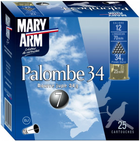 CARTOUCHES MARY ARM - PALOMBE 34BJ - CAL 12/70 - N°6